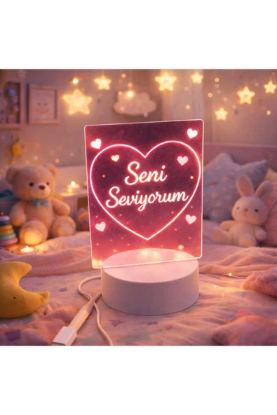 Hedıye Özel Gün Yazma Led Lambası - Resim 3