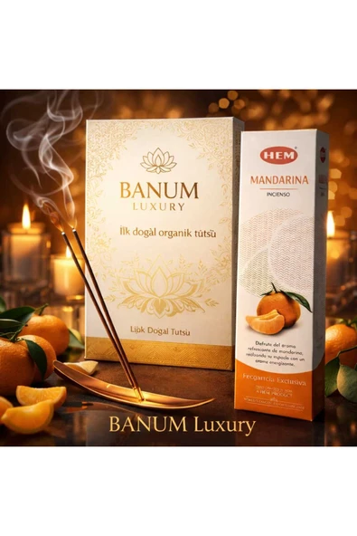 Ilk Organik El Yapımı Mandalina Aromalı Ferahlatıcı Tütsü ürün görseli 1