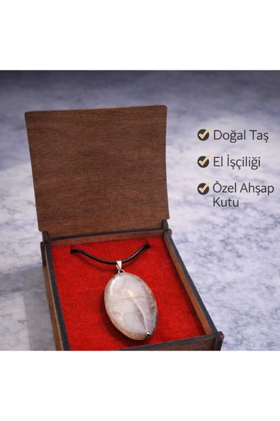 Doğal Akik Taşı Kolye ürün görseli 1