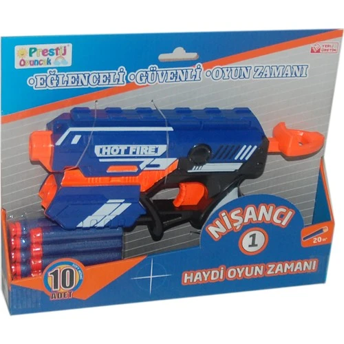 Prestij Oyuncak Hot Fire Nerf Stil Sünger Mermi Fırlatan Nişancı Oyuncak Tabanca 6363 ürün görseli 1