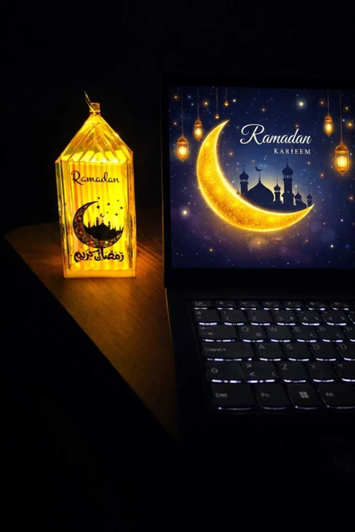 Ramazan Süsü Pilli Fonuslu Lamba ürün görseli 1