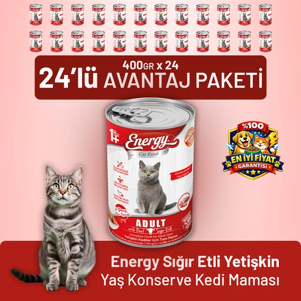 Sığır Etli Yetişkin Yaş Kedi Maması 400 g - 24 Adet ürün görseli 1