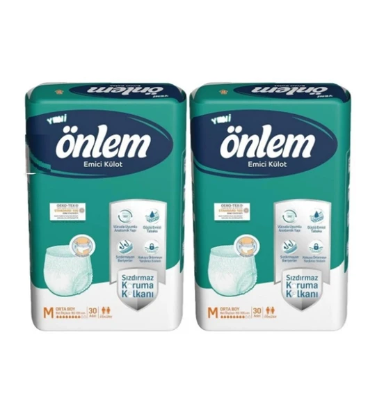 Önlem Emici Külot Medium M 80 x 120 Cm 30 Lu x 2 Paket ürün görseli 1