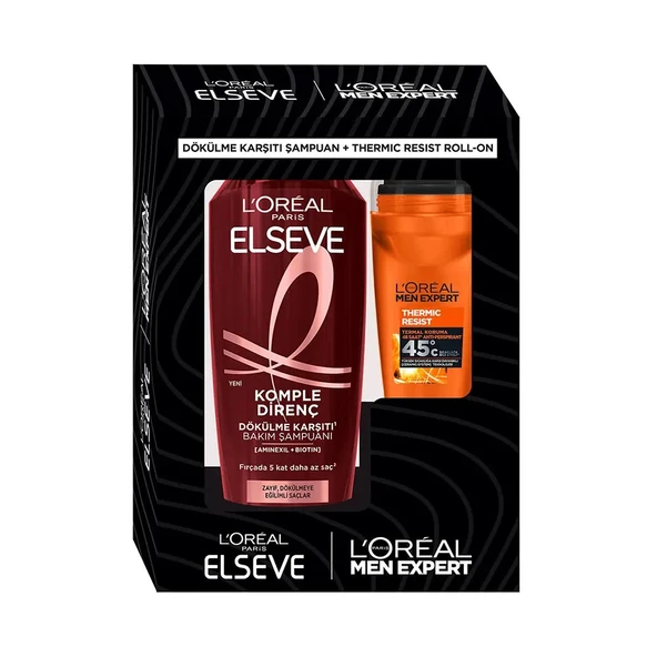 Elseve Şampuan Komple Direnç 300 Ml + Men Expert Thermic Resist Roll-On 50 Ml ürün görseli 1
