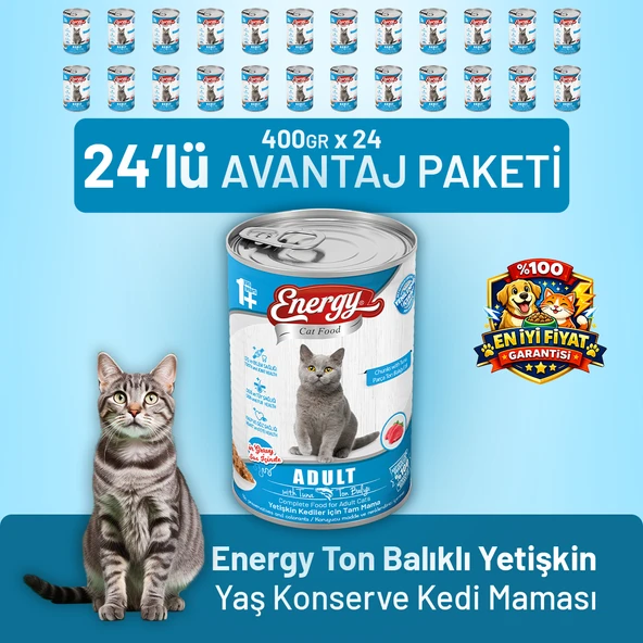 Ton Balıklı Yetişkin Yaş Kedi Maması 400 g - 24 Adet ürün görseli 1