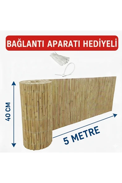 My Family Hasır 40 cm x 5 Metre Kamış Hasır Çit Hasır Balkon Çiti ürün görseli 1