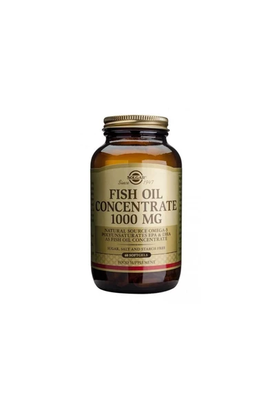 Solgar Fish Oil Concentrate 1000 mg 60 Softgel ürün görseli 1