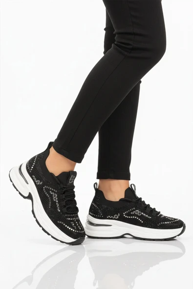 Guja Siyah Anorak Hafif Taşlı Kadın Casual Ayakkabı 26Y303 G ürün görseli 1
