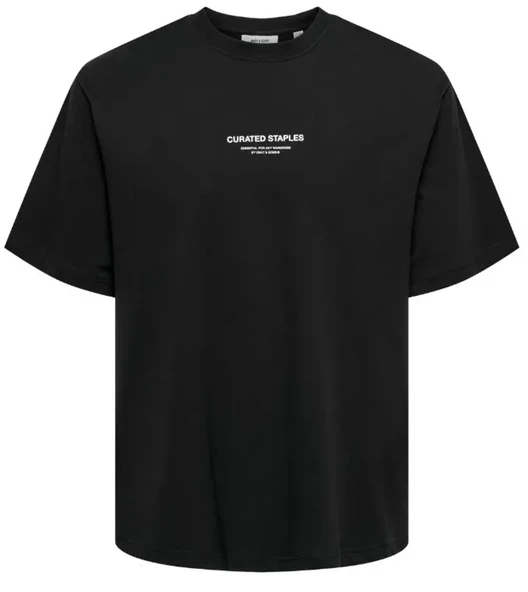 Only & Sons   ONSCURATED RLX PRINT SS TEE TR Erkek Siyah T-Shirt - 22039102 ürün görseli 1