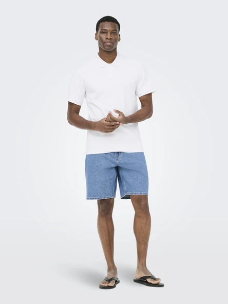 Only & Sons   ONSBEN REG SS POLO SHIRT NOOS Erkek Beyaz T-Shirt - 22035825 ürün görseli 1