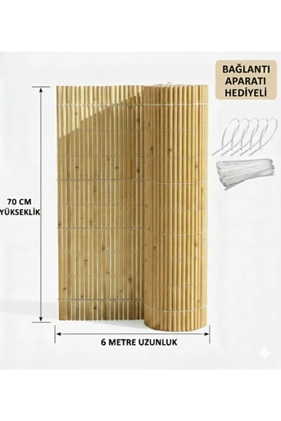 My Family Hasır 70 cm x 6 Metre Kamış Hasır Balkon Çiti ürün görseli 1