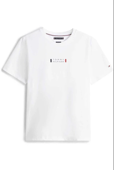 Tommy Hilfiger   BRAND LOVE SMALL CENTER TEE Erkek Beyaz T-Shirt - MW0MW41453 ürün görseli 1
