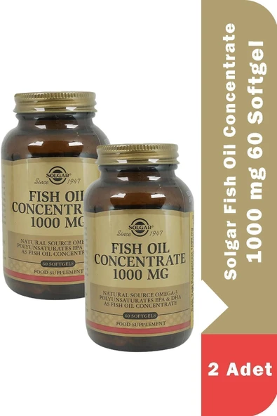 Solgar Fish Oil Concentrate 1000 Mg 60 Softgel 2 Adet ürün görseli 1