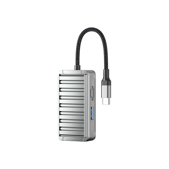 3'ü 1 Arada Type-C To HDMI 4K USB 3.0 PD 100W Şarj Destekli Hub Adaptör ürün görseli 1