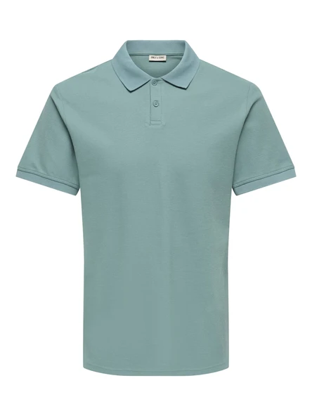 Only & Sons   ONSBEN REG SS POLO SHIRT NOOS Erkek Gri T-Shirt - 22035825 ürün görseli 1