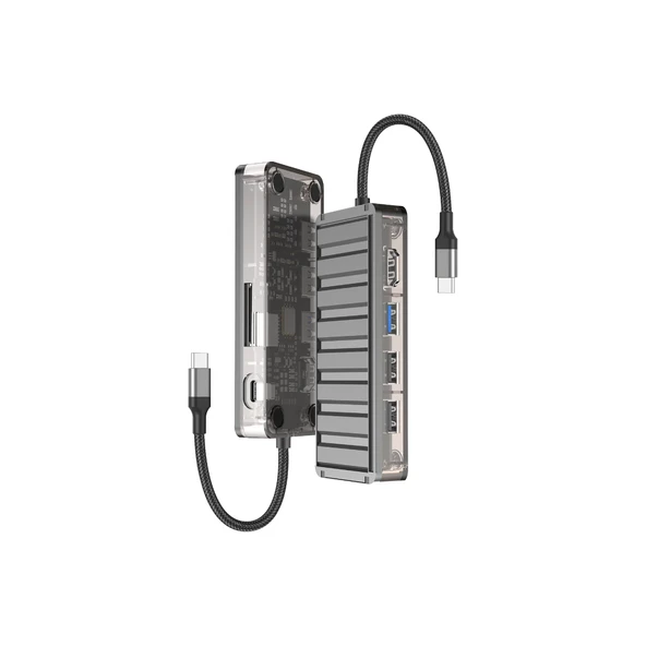 Laptop Ve Macbook Uyumlu 7 Portlu Type-C Hub HDMI 4K PD 100W Hızlı Şarj ürün görseli 1