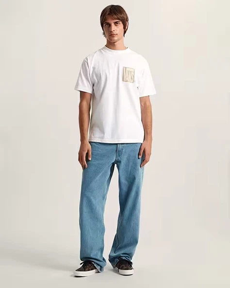 Vans   Stretch Stack Crackle SS Tee Erkek Beyaz T-Shirt - VN000SWE ürün görseli 1