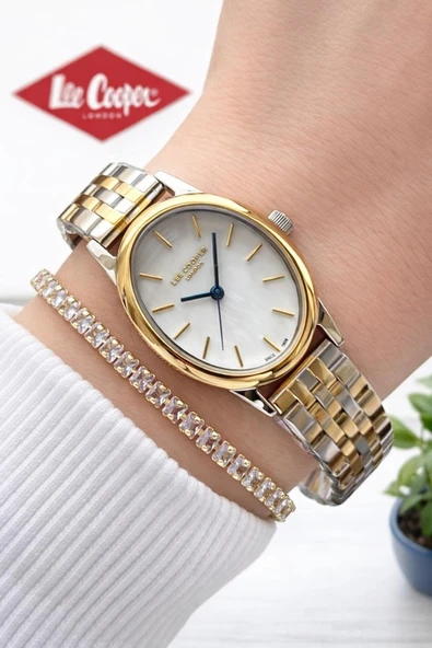 Lee Cooper Küçük Kasa Vintage Özel Tasarım 2 Yıl Garantili 3 Atm Kadın Kol Saati+Bileklik 08319.220S ürün görseli 1