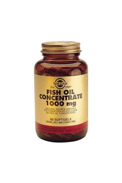 Solgar Fish Oil Concentrate 1000 Mg 60 Softgel ürün görseli 1