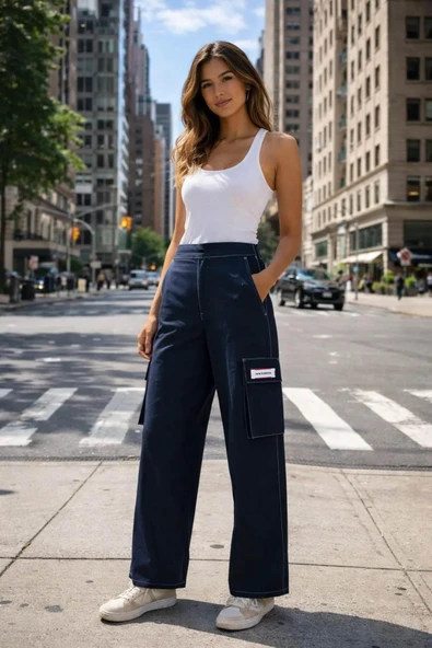 New Balance Lifestyle WNP1624-AVI Kadın Lacivert Eşofman Altı ürün görseli 1
