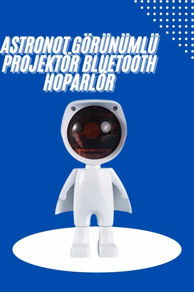 Astronot Işık Projektörü Gökkuşağı Projeksiyon Gece Lambası Hediyelik ürün görseli 1