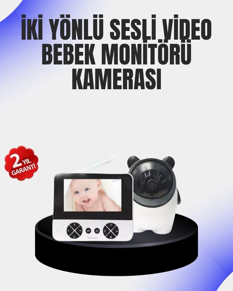 Uzaktan Kontrollü Bebek Kamerası Ninni ve Zoom Özellikli ürün görseli 1