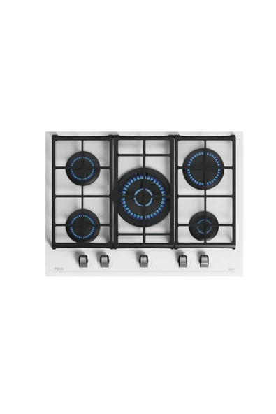 Teka GZC 75330 WH EXACTFLAME 5 GÖZLÜ BEYAZ 70 CM ANKASTRE GAZLI OCAK ürün görseli 1