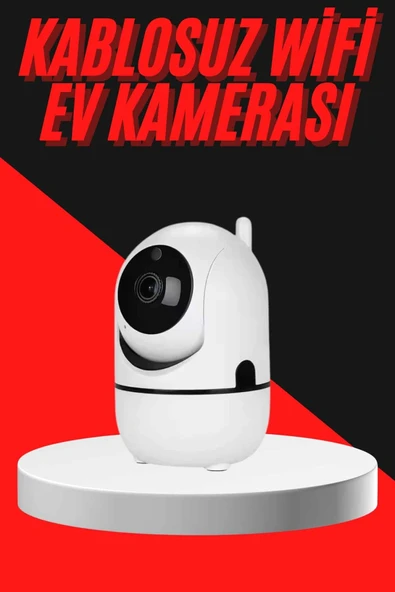 Baby Kamera Kablosuz 720P Beyaz 360 Derece Wifi Kamera Full HD 1080p ürün görseli 1