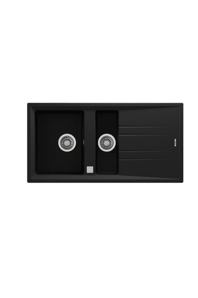 Teka STONE 60 B-TG TEZGAHÜSTÜ METALLİK SİYAH GRANİT EVYE ürün görseli 1