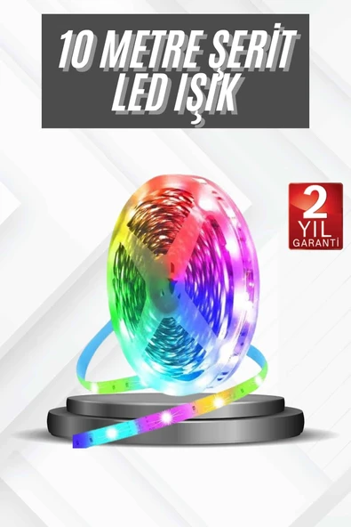 RGB Şerit Led 10 Metre Led Işık Kumanda ile Kontrol RGB ürün görseli 1