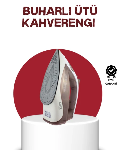 Seramik Tabanlı Buharlı Ütü 2200W Dikey Ütüleme 300ml Kahverengi ürün görseli 1