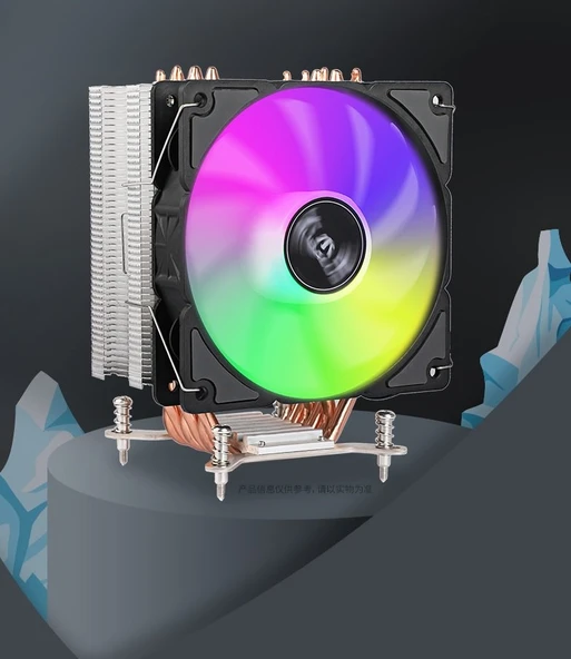 BUBALUS Intel-Amd  Siyah 120mm Kule Tipi İşlemci Soğutucu B-T60 ürün görseli 1