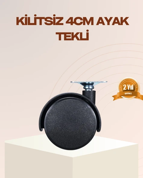 4 cm Kilitsiz Mobilya Ayağı Tekli Kolay Dönen Masa ve Sehpa Ayağı ürün görseli 1