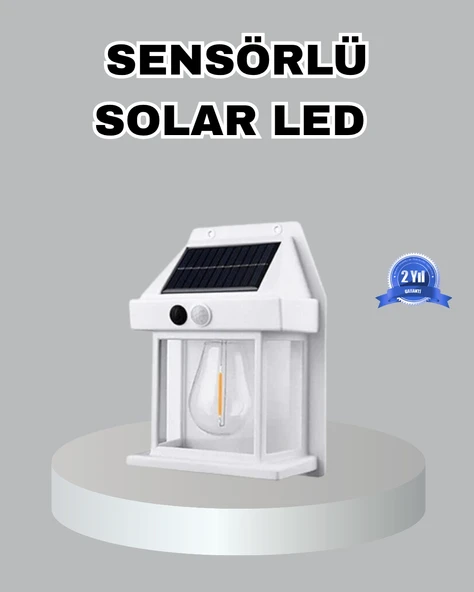 Üç Modlu Güneş Enerjili Duvar Lambası 1800mAh Bataryalı ve Hareket Sensörlü ürün görseli 1