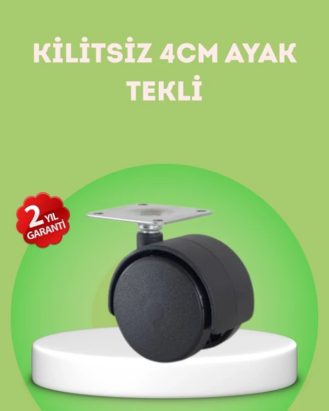 Kilitsiz 4 cm Mobilya Ayağı Tek Adet Pratik ve Dayanıklı ürün görseli 1