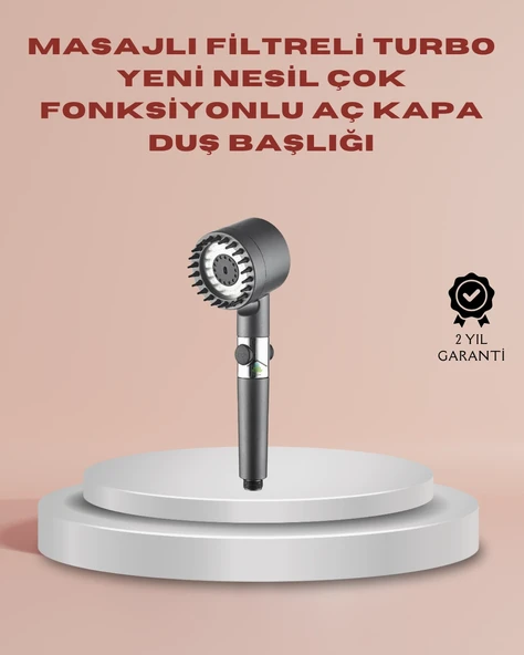 Filtreli Masaj Özellikli Duş Başlığı Aç Kapa Tuşlu ürün görseli 1