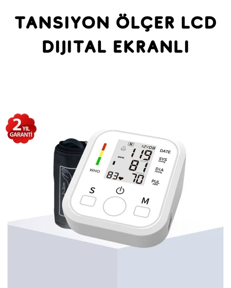 Üst Koldan Ölçüm Dijital Tansiyon Aleti - IHB Aritmi Uyarılı ve Çift Hafızalı ürün görseli 1