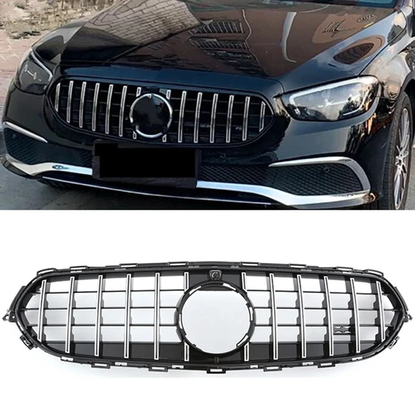 Mercedes E-Class W213 E63 Ön Panjur Siyah Krom GTR Model 2021+ Sonrası ürün görseli 1