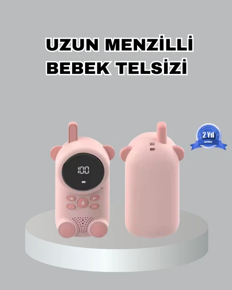 Şarjlı Bebek Telsizi Uzun Mesafe 22 Kanal LCD Ekran VOX Modu 400 mAh ürün görseli 1