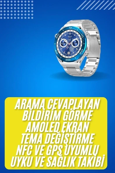 2025 Model Yuvarlak Ekran Android ve İOS Uyumlu GPS Takibi Yapabilen Akıllı Saat ürün görseli 1