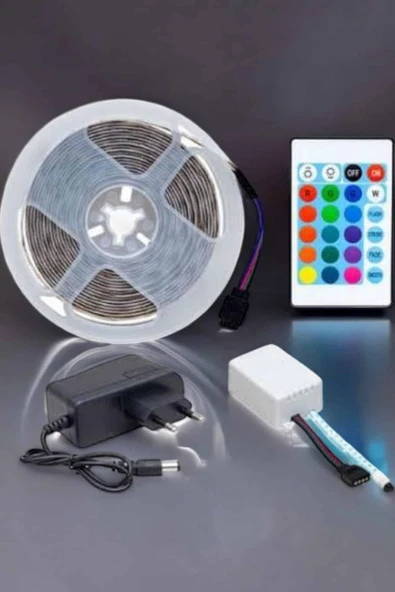 Led Işık 5 Metre Şerit Led RGB Işıklı - Resim 5