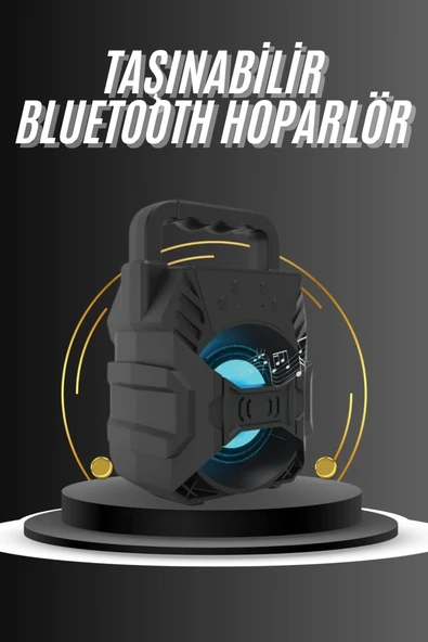 Kablosuz Bluetooth Hoparlör Ses Bombası RGB Işıklı Taşınabilir Yüksek Ses Kaliteli ürün görseli 1