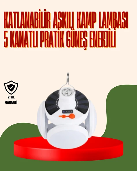 IPX4 Suya Dayanıklı, Katlanabilir LED Kamp Lambası ve Acil Durum Işığı ürün görseli 1