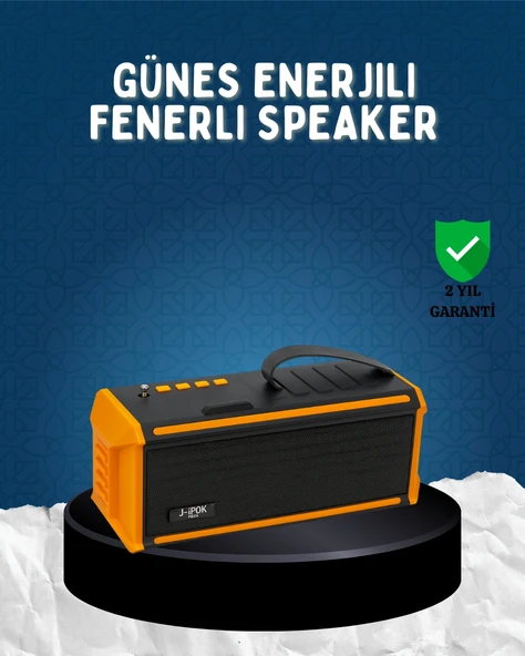 J-IPOX P520 Bluetooth Hoparlör 8W Güçlü Ses Solar Şarj FM Radyo ürün görseli 1