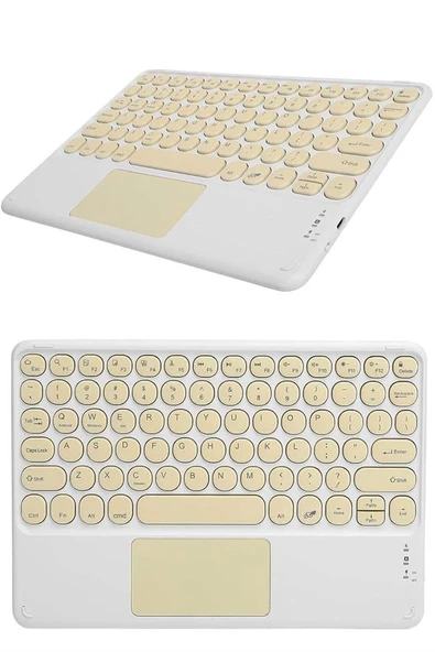 Bluetooth Touchpad Klavye Ultra İnce Taşınabilir Q Klavye - Resim 5