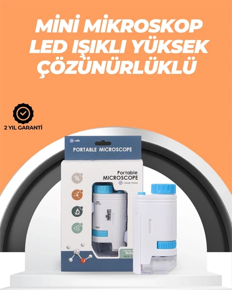 Portatif El Mikroskop - LED Işıklı, Aynı Anda Net Odaklama ürün görseli 1