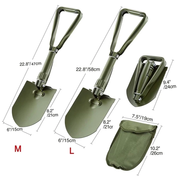 Profesyonel Portatif Katlanabilir Kürek ( Orta Boy 59 Cm ) - Resim 5