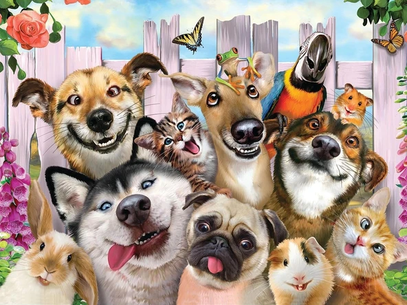 Prime 3D Pet Selfie 500 Parça Yetişkin Puzzle 10062 ürün görseli 1