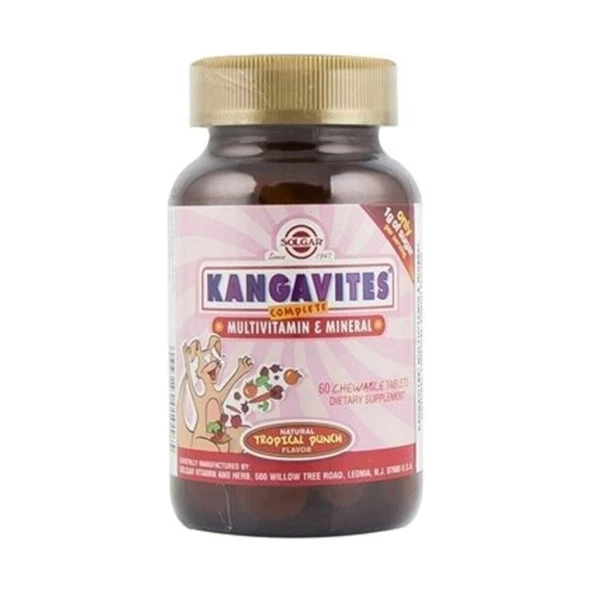 Solgar Kangavites Tropikal Meyve Aromalı 60 Tablet ürün görseli 1