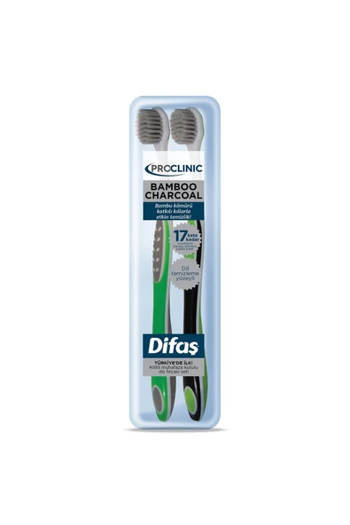 Difaş Diş Fırçası Proclinic Bamboo Chorcoal 1+1 ürün görseli 1